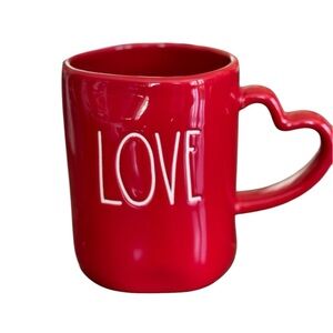 Red Love Rae Dunn with Heart Handle